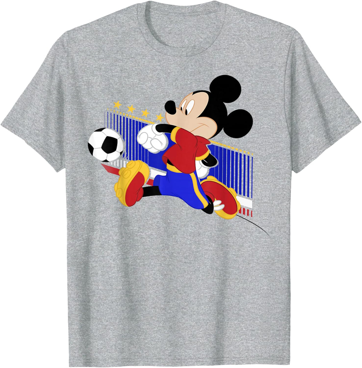 Disney Mickey And Friends Mickey Mouse Spain Soccer T-Shirt - Heather Grey