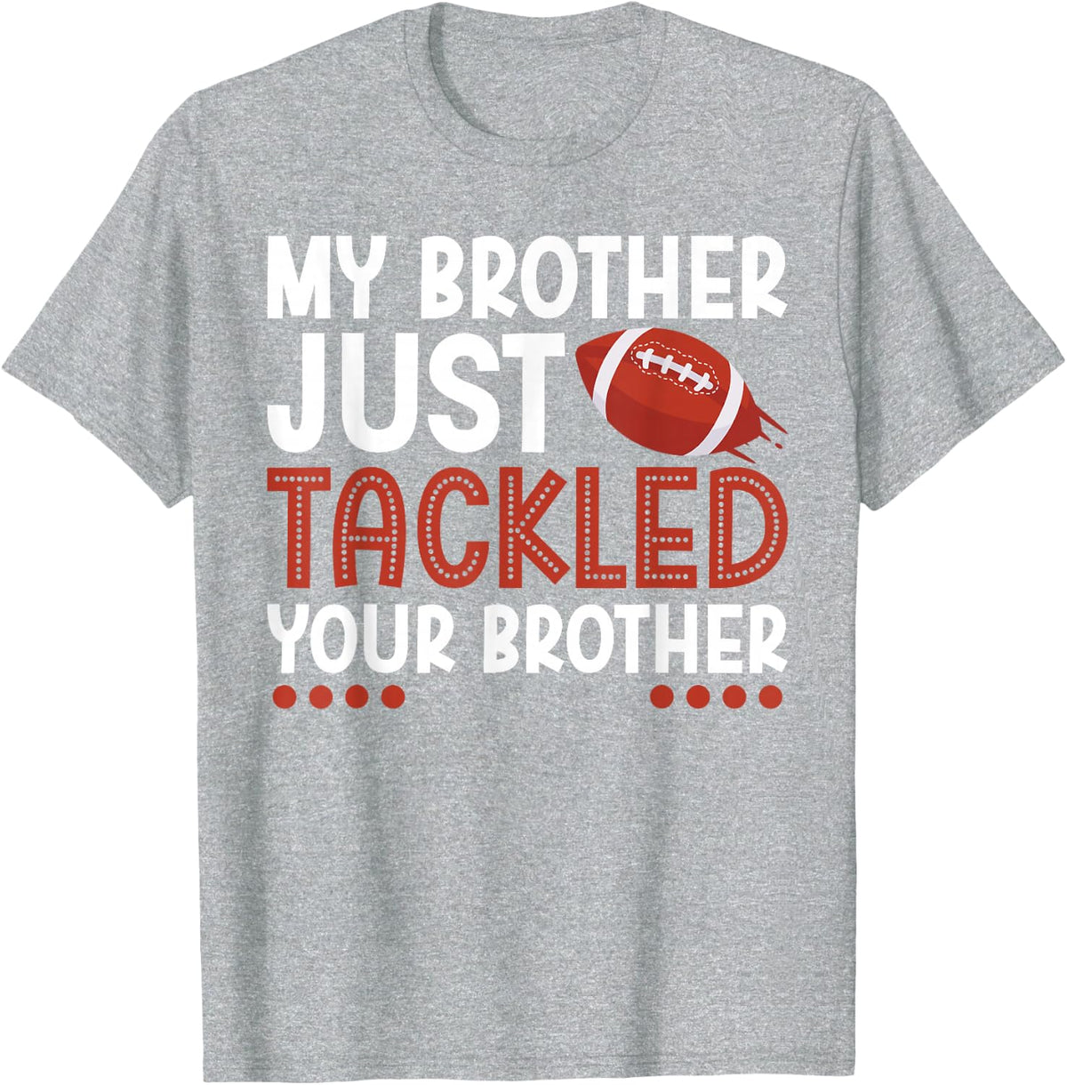 Football Sister Proud Football Sis Football Player's Sister T-Shirt - Heather Grey