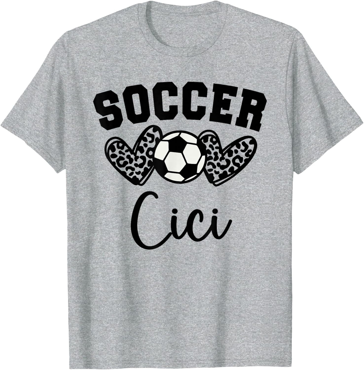 Soccer Cici Matching Family Soccer T-Shirt - Heather Grey