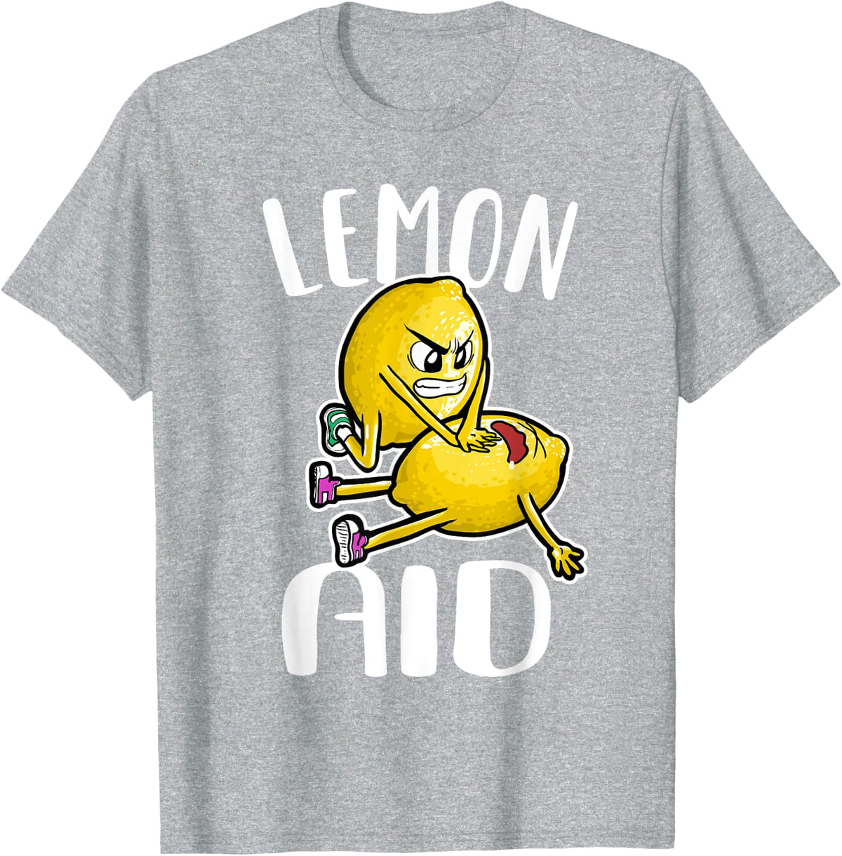 Lemon Aid Lemon First Aid Lemons T-Shirt - Heather Grey