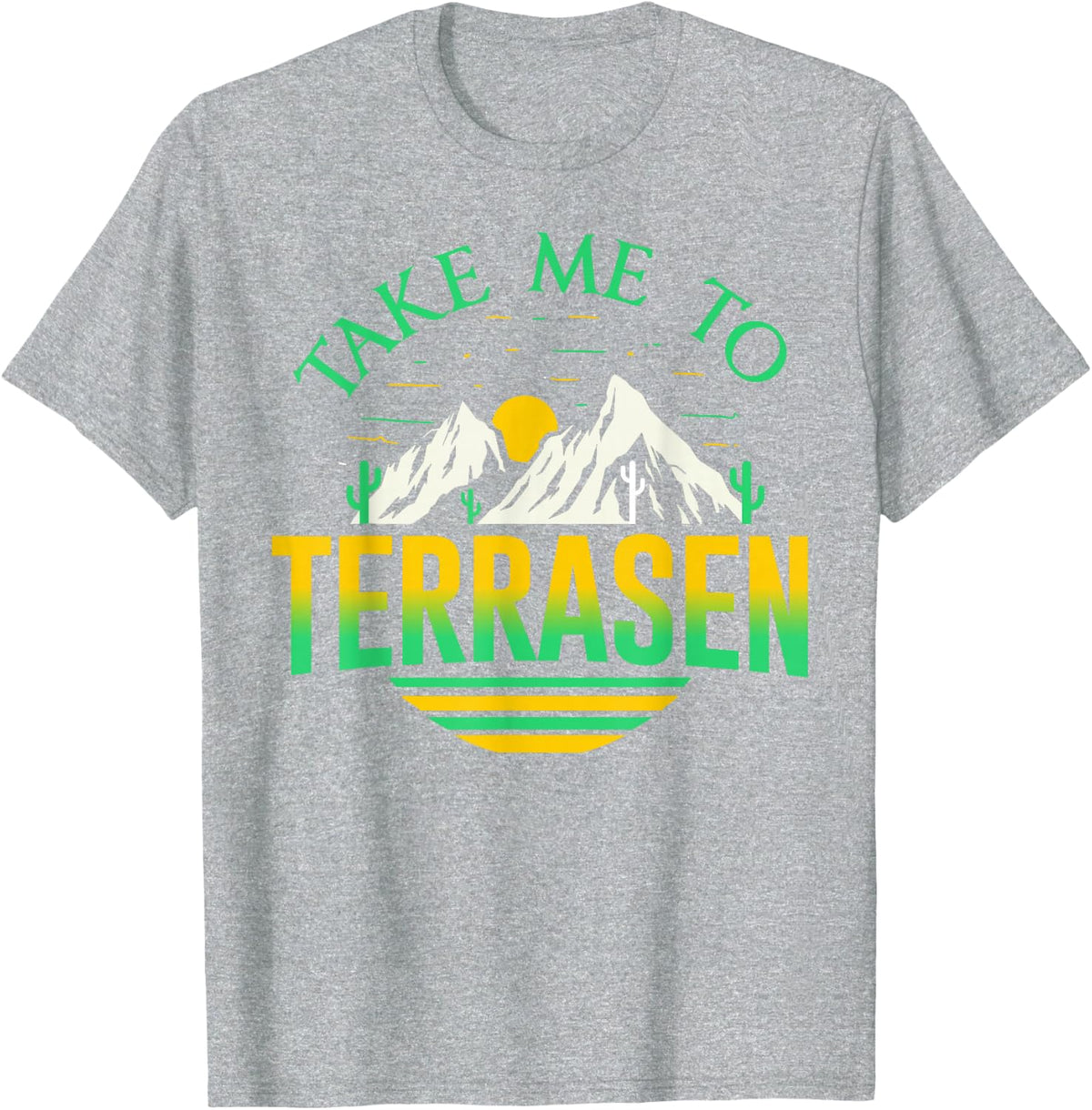 Take Me To Terrasen Nature Adventure Hiking T-Shirt - Heather Grey