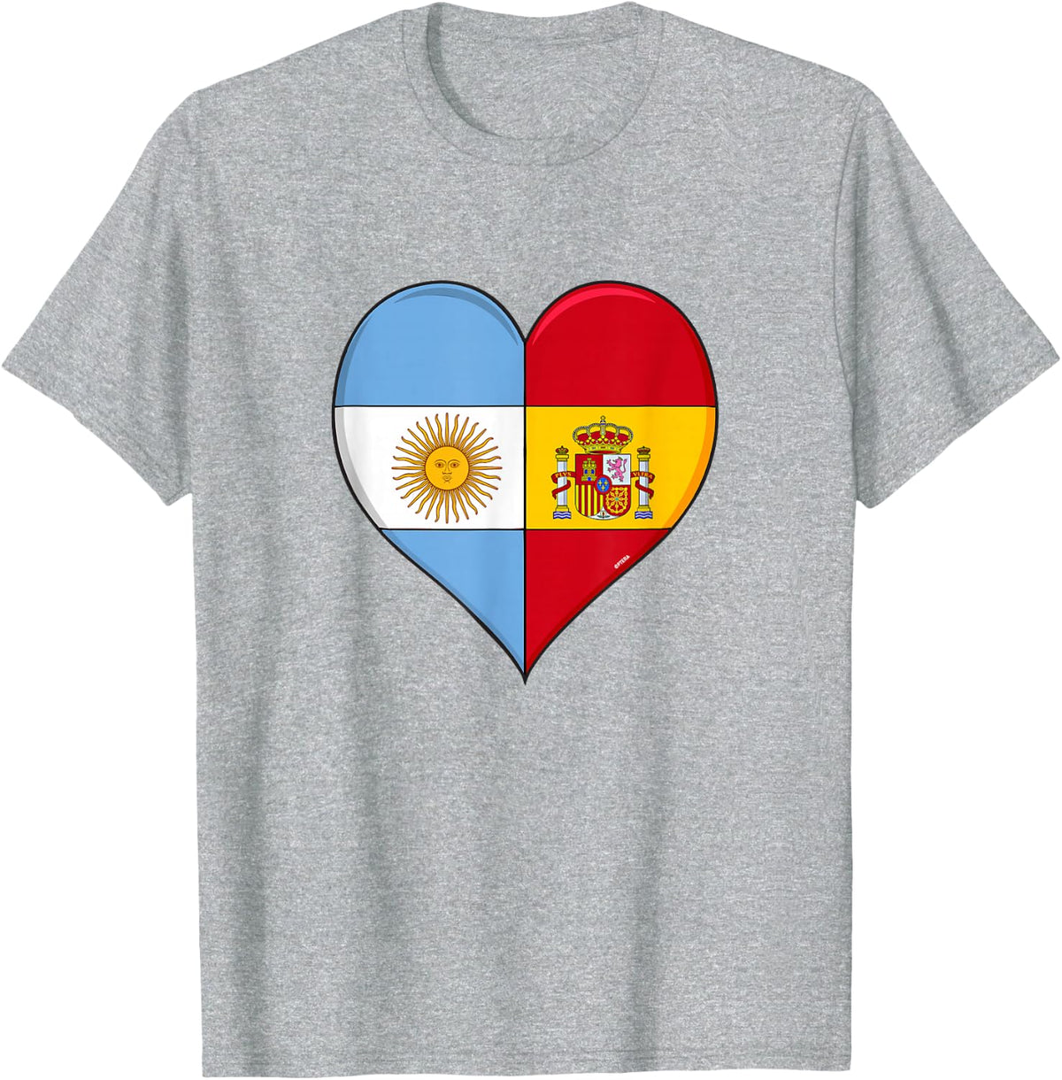 Cute Spain Argentina Flag Proud Argentinian Spanish Fans T-Shirt - Heather Grey