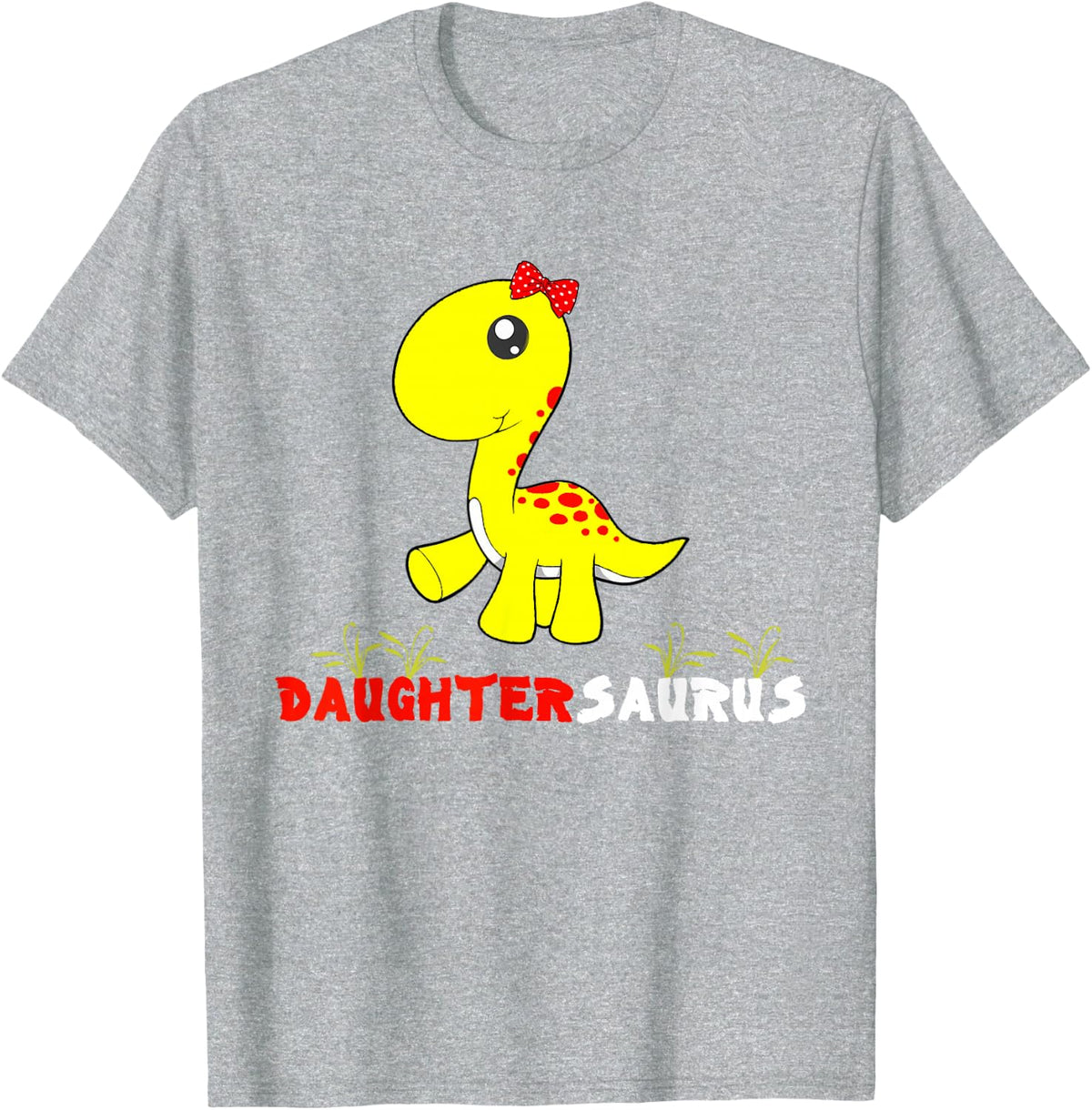 Dinosaur Daughter Daughtersaurus Dinosaur Daughter T-Shirt - Heather Grey