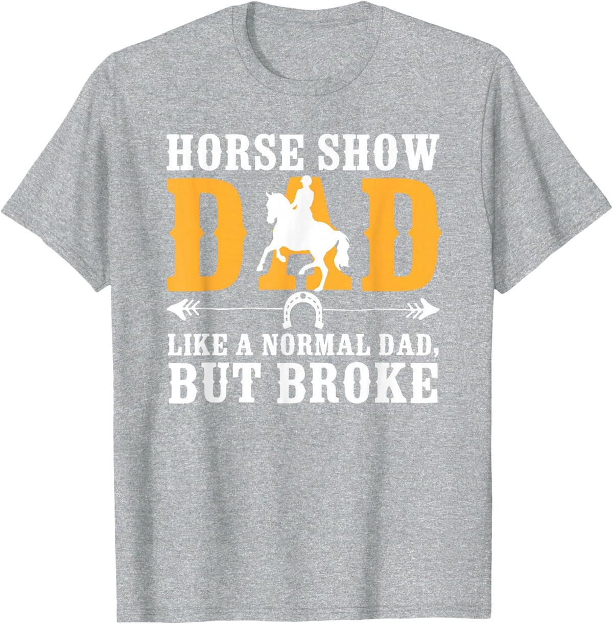 Horse Show Dad Definition Equestrian Dad Horse Show Father T-Shirt - Heather Grey