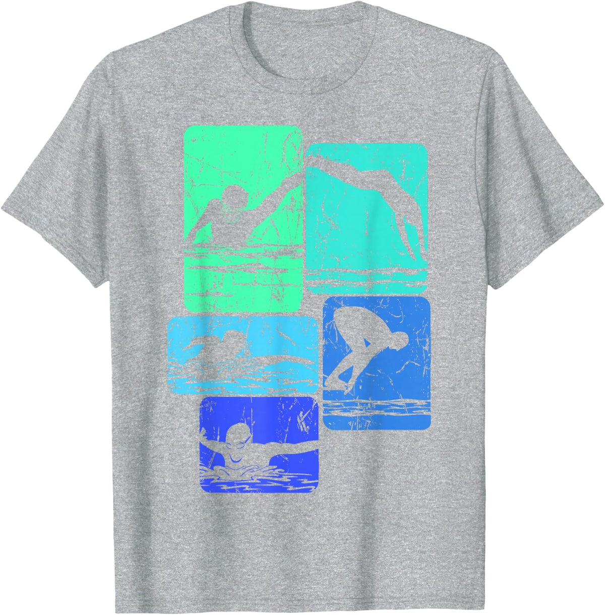 Swimming Swimmers T-Shirt - Heather Grey