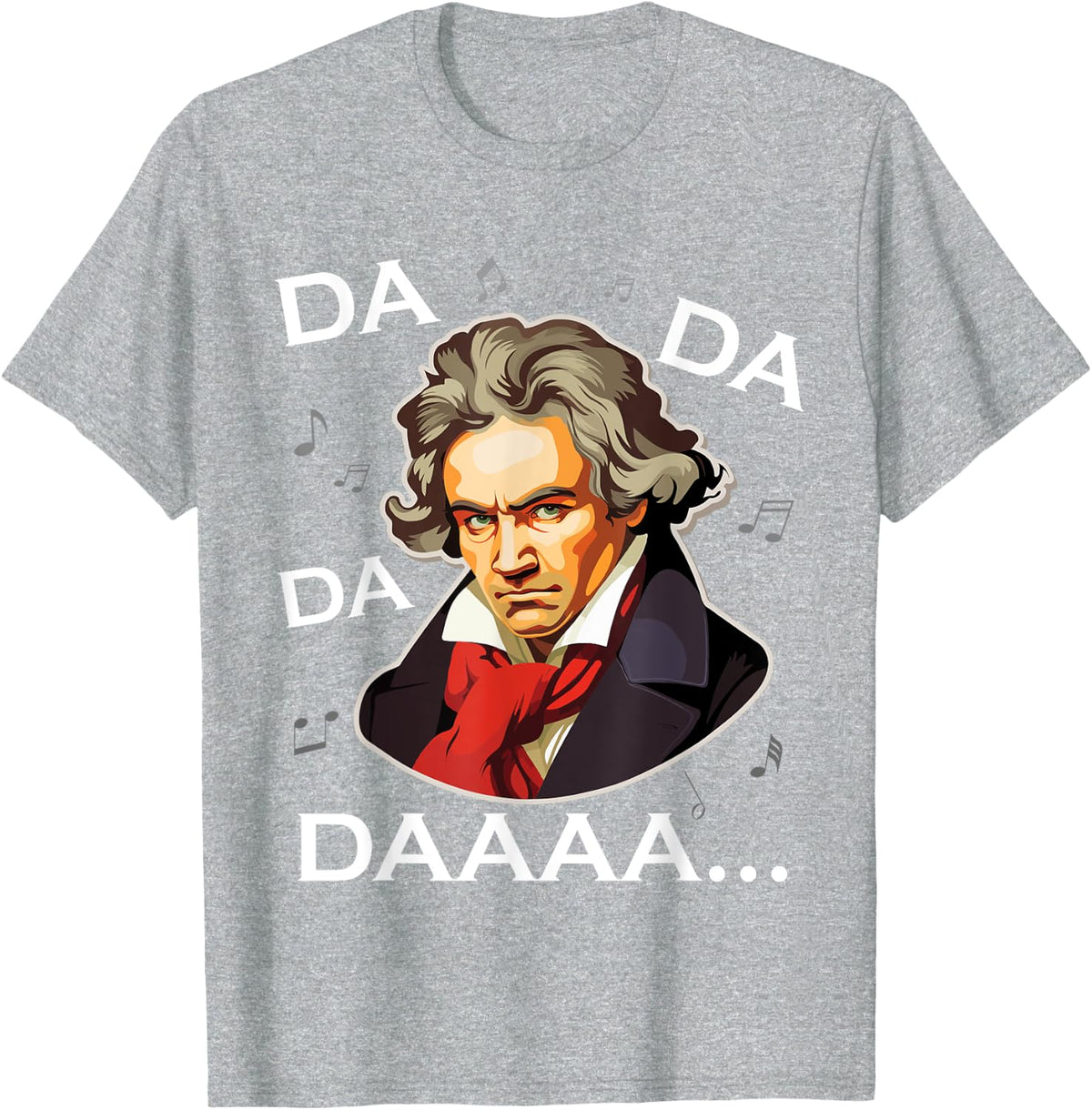 Ludwig van Beethoven 5th Symphony Da da da daa Beethoven T-Shirt - Heather Grey