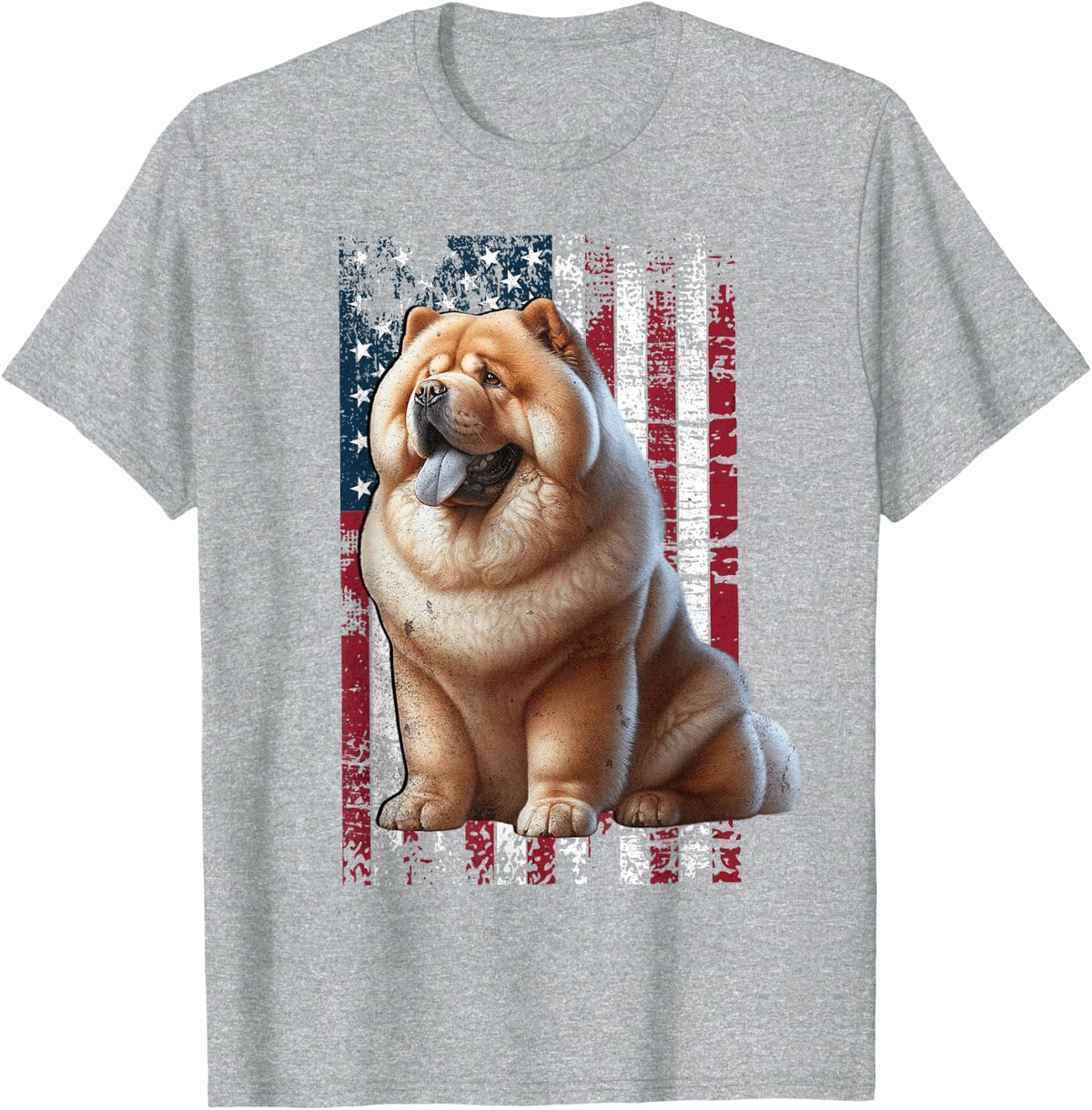 American Chow Chow US Chow Chow T-Shirt - Heather Grey